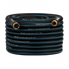 Fevone garden Hose 100 ft, Flexible and Lightweight - Kink Free, Easy to coil, 34 Solid Brass Fittings - No Leak, 58 ID, Heavy D