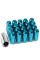 DNA Motoring LN-ZTL-9020-125-LB 20-Piece M12 x 1.25 Aluminum Alloy Wheel Lug Nuts + Deep Drive Extension (Light Blue)