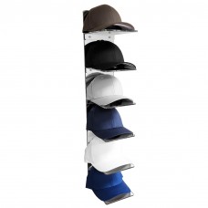 Vandue OnDisplay Luxe Acrylic Hat Rack Display - Wall Mounted Baseball Cap Organizer (Mirror)