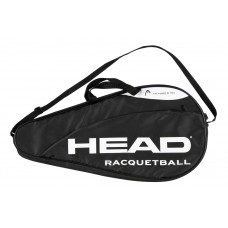 HEAD Racquetball Deluxe Coverbag Racket Carrying Bag with Accessory Compartment Adjustable Shoulder Strap Black