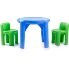 Little Tikes Bright n Bold Table & Chairs, Green/Blue