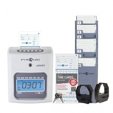 Pyramid Time Systems Time Clock, Auto Align, 6 Column