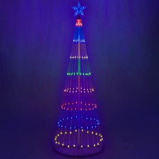 Wintergreen Lighting 6 Multi Color 14-Function LED Light Show Cone Christmas Tree, Outdoor Christmas Decorations