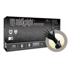 Microflex MFXMK296XL MidKnight Black PowderFree Nitrile Examination Gloves XL