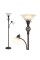 GyroVu Torchiere Floor Lamp for Living Room, LED Standing Reading Light for Bedroom with Glass Shade for Living Room Corner Bedr