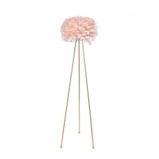 Maxax Feather Floor Lamp, Tripod Floor Lamp with Pink Feather Shade, Standing Light for Bedrooms/Dining Room/Living Room/Kitchen