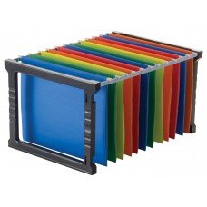 officemate plastic hanging file folder frame, 18 inch, letter and legal size. 1 set (91961), assorted colors