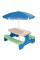 Little Tikes Easy Store Picnic Table with Umbrella - Blue