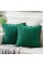 Fancy Homi Pack of 2 Corduroy Christmas Decorative Throw Pillow Covers with Pompoms Soft Solid Square Cushion Pillow Cases Set