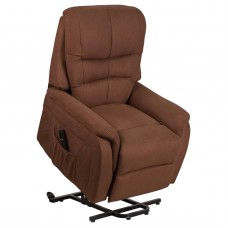 Flash Furniture Hercules Remote Powered Microfiber Lift Recliner - Brown