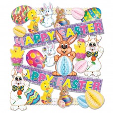 Beistle Easter Decorating Kit with Cutouts, Tissue and Banners 26 Count