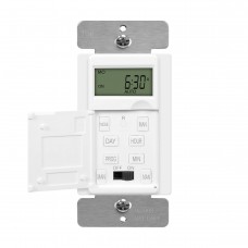 ENERLITES - HET01-C-W Programmable Digital Timer Switch for Lights, Fans, Motors, 7-Day18 ON/OFF Timer Settings, Single Pole, Ne