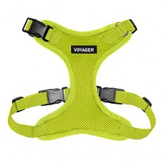 Best Pet Voyager Step-In Lock Pet Harness - All Weather Mesh, Adjustable Step In Harness For Cats And Dogs By Best Pet Supplies - Lime Gr