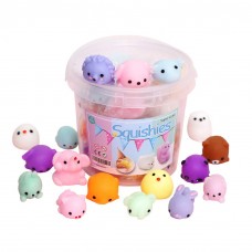 KINGYAO Squishies Squishy Toy 24pcs Party Favors for Kids Mochi Squishy Toy moji Kids Mini Kawaii squishies Mochi Stress Relieve