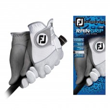 FootJoy Mens RainGrip Pair Golf Glove White Cadet Small Pair