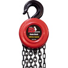 BIG RED TR9020 Torin Manual Hand Lift Steel Chain Block Hoist with 2 Hooks 2 Ton 4000 lb Capacity Red