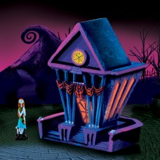 The Bradford Exchange ' Town Hall' Disney Nightmare Before Christmas Issue #3 Black Light Hawthorne Village 7-inches