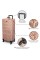 thinkstar 4In1 Rose Gold Rolling Makeup Case Cosmetic Organizer Storage Artist