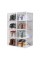 Vandue OnDisplay Clik Stackable Interlocking Shoe Box System (Large Clear/White, Set of 8)