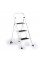 Delxo Step Ladder 2 Step Stool with Handle Heavy Duty Steel Sturdy Wide Pedal Step Stools Ladder Folding Lightweight Anti-Slip P