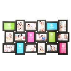 Edge Collections 4x6'', 18 Pictures Frames Collage Home Decor Kit - Black