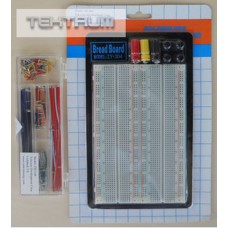 TEKTRUM EXTERNALLY POWERED SOLDERLESS 1660 TIE-POINTS EXPERIMENT PLUG-IN BREADBOARD