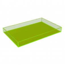 Vandue OnDisplay Electric Neon Luxe Clear Acrylic Stackable Cosmetic/Jewelry Tray - Neon Yellow