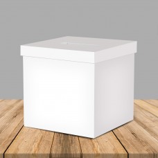 Vandue OnDisplay 10' Luxe Acrylic White Wedding Card Box w/Lid - Lucite Gift/Money Box (White)