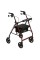 Drive Medical Aluminum Rollator with Fold Up and Removable Back Support and Padded Seat, Red