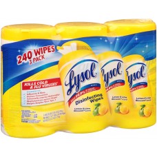 Lysol Disinfecting Wipes Value Pack, Lemon and Lime Blossom, 240 Ct.