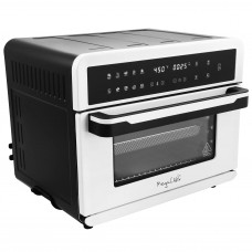 megachef 10 in 1 electronic multifunction 360 degree hot air technology countertop oven in white