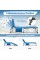 Costway Outdoor Folding Chaise 5-Position Lounge Chair with Face Hole &Adjustable Footrest Blue/Black/Beige