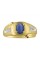 RYLOS Mens Rings 14K Yellow Gold Rings Classic Designer Style 8X6MM Oval Gemstone and Genuine Diamond Ring White Topaz