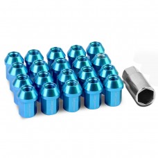 DNA Motoring LN-ZTL-9018-15-LB 20-Piece M12 x 1.5 Aluminum Alloy Wheel Lug Nuts + Deep Drive Extension (Light Blue)