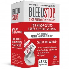 BleedStop First Aid Powder for Blood Clotting Trauma Kit Blood Thinner Patients Camping Safety and Survival Equipment for Mo