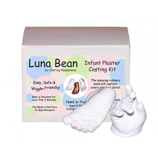 Luna Bean Infant Plaster Statue Casting Keepsake Kit - Cast Baby Hand & Foot (Clear Sealant - Gloss)