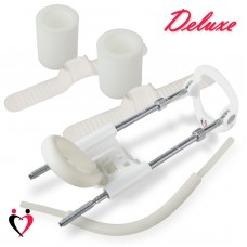 LeLuv White SLIDER Hybrid DELUXE Penis Extender Kit | Extra Silicone Strap and Tube