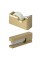 jam paper office & desk sets - 1 stapler & 1 tape dispenser - gold - 2/pack