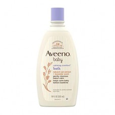 Aveeno Baby Calming Comfort Bath with Relaxing Lavender & Vanilla Scents, Hypoallergenic & Tear-Free Formula, Paraben- & Phthala