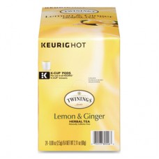 Twinings KEURIG DR PEPPER TNA89556 TWININGS® Tea K-Cups, Lemon Ginger, 0.11 Oz K-Cups, 24/box TNA89556