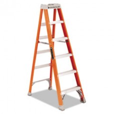 Louisville Fiberglass Heavy Duty Step Ladder, 73.59', Orange, 5 Steps