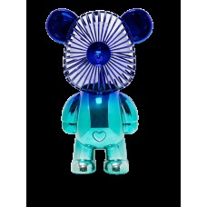 Trend Tech Brands Large Rechargeable Bear Fan-Metallic Blue