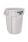 Rubbermaid Round Brute Container, Plastic, 10 gal, White