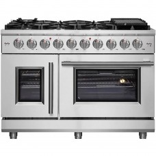 Forno FFSGS643948 6.58 Cu. Ft. Stainless Steel Gas Slide-In Range