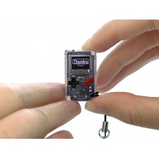 tinycircuits thumby (clear), tiny game console, playable programmable keychain: electronic miniature, stem learning tool