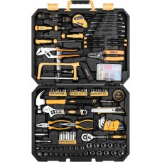 DEKOPRO 198 Piece Home Repair Tool Kit, Wrench Plastic Toolbox with General Household Hand Tool Set