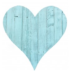 BarnwoodUSA Rustic Farmhouse 18 in. Turquoise Wood Heart