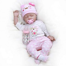 Kaydora Reborn Baby Doll Girl, 22 inch Soft Weighted Body, Cute Lifelike Handmade Silicone Sleeping Doll