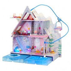 L.O.L. Surprise! LOL Surprise OMG Winter Chill Cabin Wooden Doll House Playset with 95+ Surprises - Exclusive Colorful Dollhouse with Hot Tub, Re