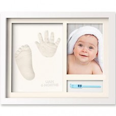 KeaBabies baby footprint kit - baby hand and footprint kit - baby shower gifts for mom - baby keepsake - personalized baby picture fram